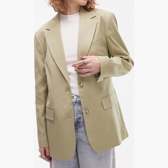 Women's Olive Blazer and Pants Set - Picture 7 of 13